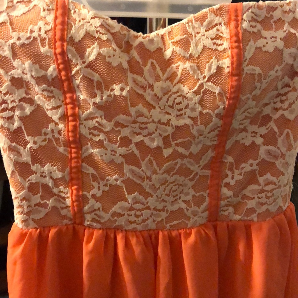 Lacy orange dress